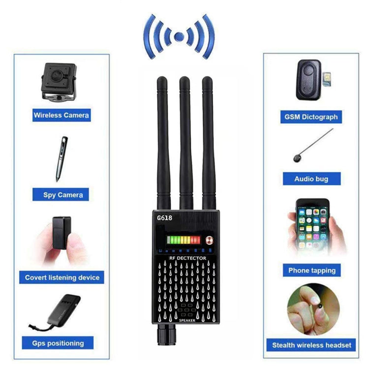 G618 GPS Wireless Signal Detector WiFi Camera Detector G618 GPS Wireless Signal Detector WiFi Camera Detector